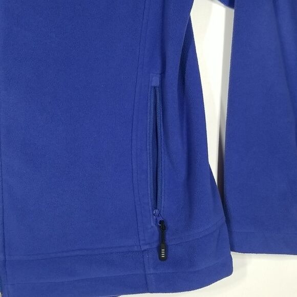 Lands End Jacket Womens Large Fleece Full Zip Long Sleeve Velcro Wrist  Purple - Picture 3 of 11